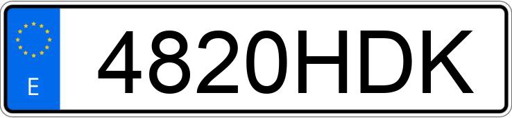 Numer rejestracyjny 4820HDK posiada VOLVO B 7