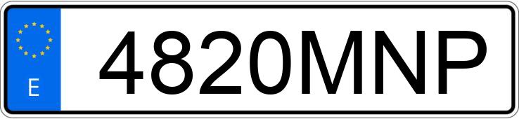 Numer rejestracyjny 4820MNP posiada VOLKSWAGEN GOLF