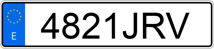 Numer rejestracyjny 4821JRV posiada CLUBCAR DS PLAYER