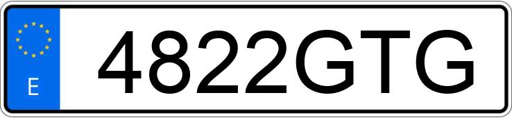 Numer rejestracyjny 4822GTG posiada PEUGEOT 207