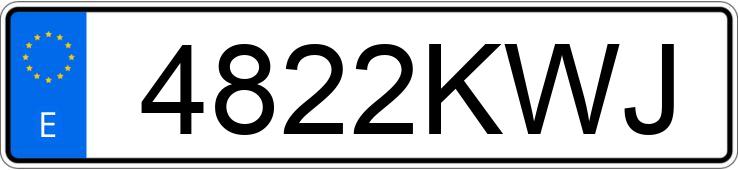 Numer rejestracyjny 4822KWJ posiada AUDI A6