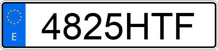 Numer rejestracyjny 4825HTF posiada AUDI A4