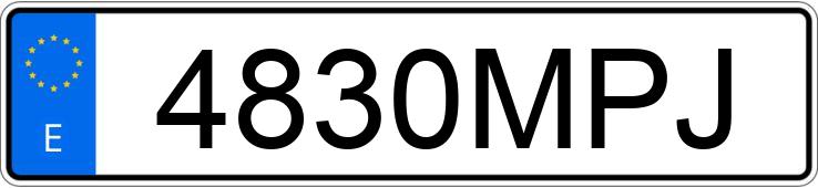 Le numéro d’enregistrement 4830MPJ a VOLKSWAGEN TAIGO