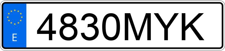 Numer rejestracyjny 4830MYK posiada BMW SERIE 4
