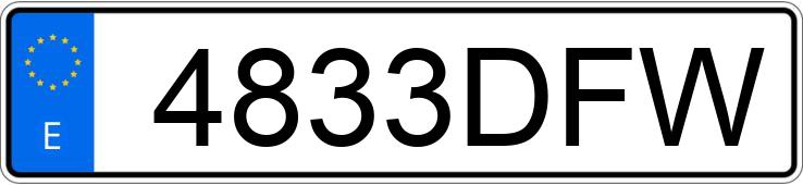 Numer rejestracyjny 4833DFW posiada FORD TRANSIT CONNECT