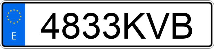 Numer rejestracyjny 4833KVB posiada OPEL ASTRA