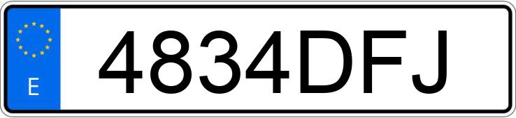 Numer rejestracyjny 4834DFJ posiada CITROEN C3