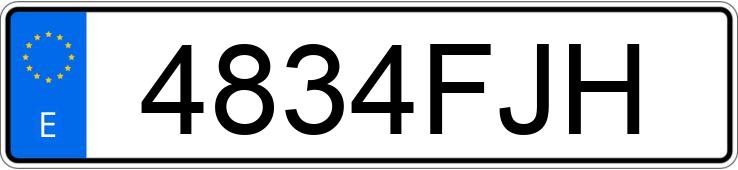 Numer rejestracyjny 4834FJH posiada RENAULT CLIO