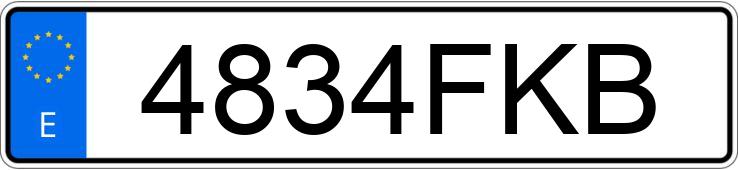 Il numero di registrazione 4834FKB ha FORD FIESTA 1.4 GHIA