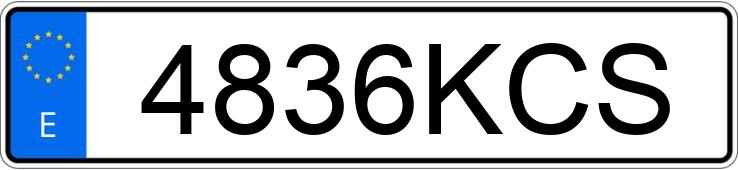 Numer rejestracyjny 4836KCS posiada VOLKSWAGEN GOLF