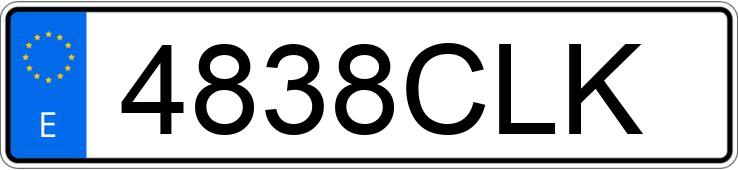 Numer rejestracyjny 4838CLK posiada AUDI A4