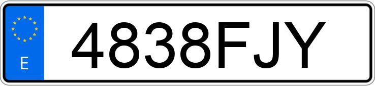 Numer rejestracyjny 4838FJY posiada HONDA ACCORD