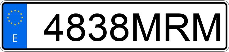 Numer rejestracyjny 4838MRM posiada BMW SERIE 1