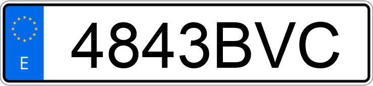 Registreringsnumret 4843BVC har FORD FOCUS