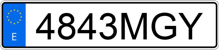Numer rejestracyjny 4843MGY posiada BMW SERIE 3