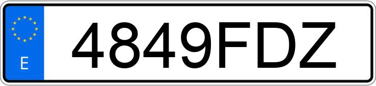 Numer rejestracyjny 4849FDZ posiada HONDA CBF 600