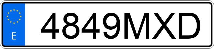 Numer rejestracyjny 4849MXD posiada FORD TRANSIT