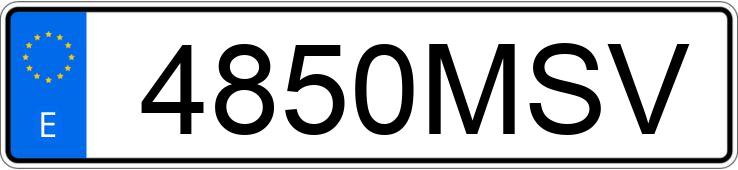 Numer rejestracyjny 4850MSV posiada VOLKSWAGEN GOLF