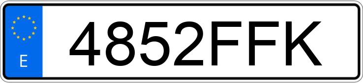 Numer rejestracyjny 4852FFK posiada AUDI A4