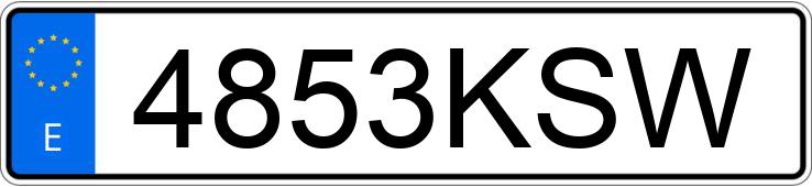 Numer rejestracyjny 4853KSW posiada MERCEDES GLA (156)