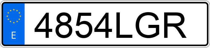 Numer rejestracyjny 4854LGR posiada TOYOTA COROLLA