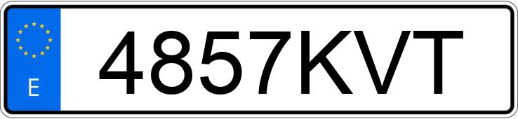 Numer rejestracyjny 4857KVT posiada VOLKSWAGEN GOLF