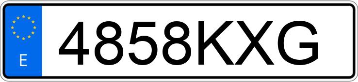 Registreringsnummeret 4858KXG har BMW X5
