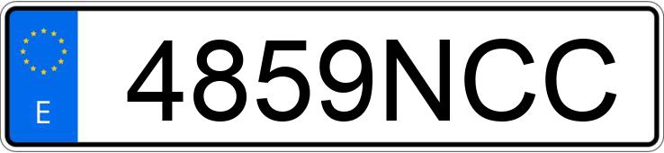 Numer rejestracyjny 4859NCC posiada MAZDA MX-5