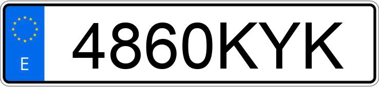 Numer rejestracyjny 4860KYK posiada SEAT LEON