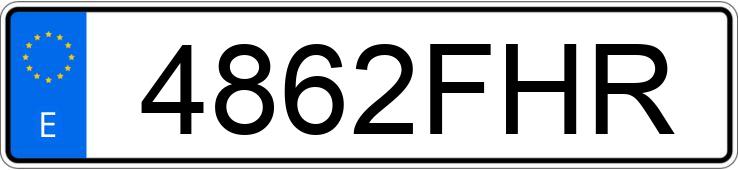 Die Registrierungsnummer 4862FHR hat TOYOTA RAV4