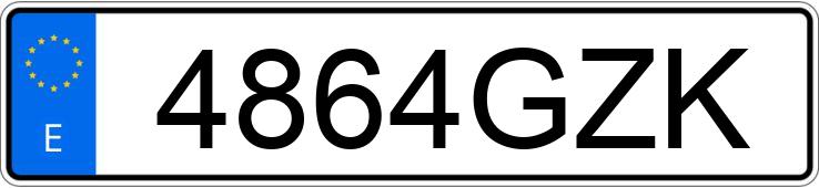 Numer rejestracyjny 4864GZK posiada HYUNDAI SONATA