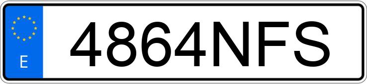 Numer rejestracyjny 4864NFS posiada PORSCHE 911