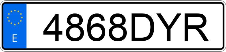 Numer rejestracyjny 4868DYR posiada TOYOTA 4RUNNER