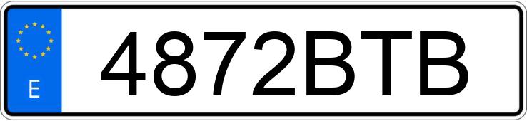 Numer rejestracyjny 4872BTB posiada PEUGEOT 307