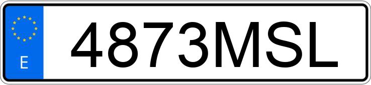 Реєстраційний номер 4873MSL має TOYOTA COROLLA