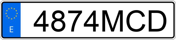 Numer rejestracyjny 4874MCD posiada PEUGEOT RIFTER