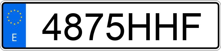 Numer rejestracyjny 4875HHF posiada PEUGEOT 207