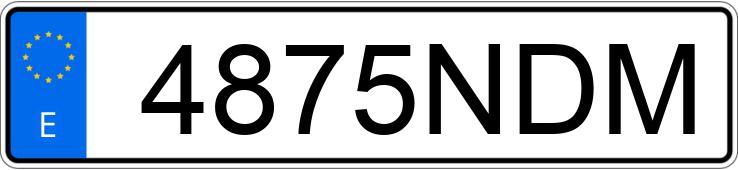 Numer rejestracyjny 4875NDM posiada EBRO S800