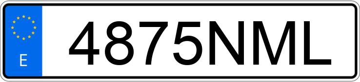 Numer rejestracyjny 4875NML posiada PORSCHE BOXSTER