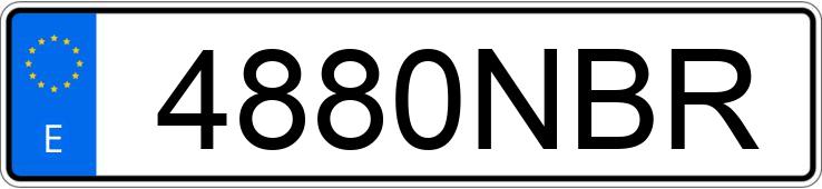 Numer rejestracyjny 4880NBR posiada VOLKSWAGEN GOLF