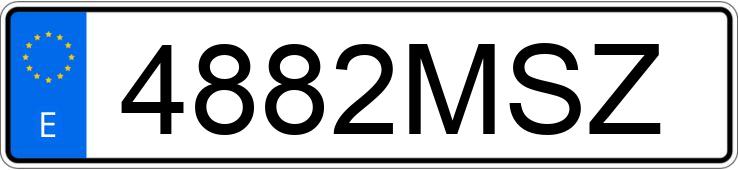 Numer rejestracyjny 4882MSZ posiada MERCEDES VITO Numer rejestracyjny 4882MSZ posiada MERCEDES VITO