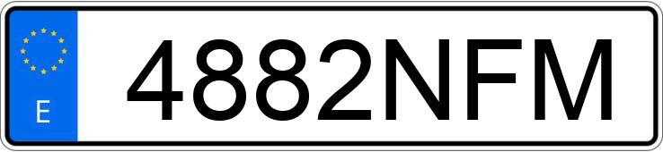 Numer rejestracyjny 4882NFM posiada MG ZS Numer rejestracyjny 4882NFM posiada MG ZS