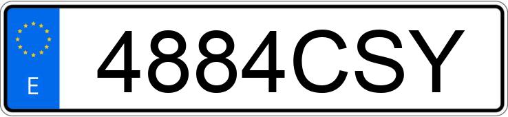 Numer rejestracyjny 4884CSY posiada LEXUS IS 200