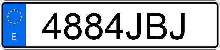 Numer rejestracyjny 4884JBJ posiada DAF XF