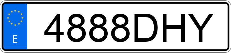 Numer rejestracyjny 4888DHY posiada OPEL VECTRA