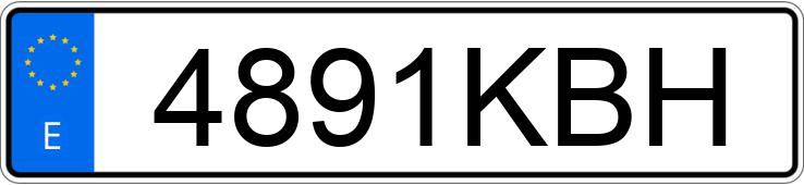 Numer rejestracyjny 4891KBH posiada VOLKSWAGEN TOURAN