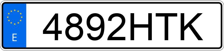 Numer rejestracyjny 4892HTK posiada MERCEDES C (204)