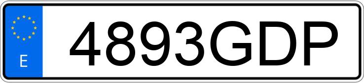 Numer rejestracyjny 4893GDP posiada TOYOTA COROLLA