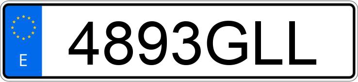 Numer rejestracyjny 4893GLL posiada FIAT SCUDO