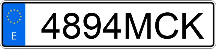 Numer rejestracyjny 4894MCK posiada FORD KUGA